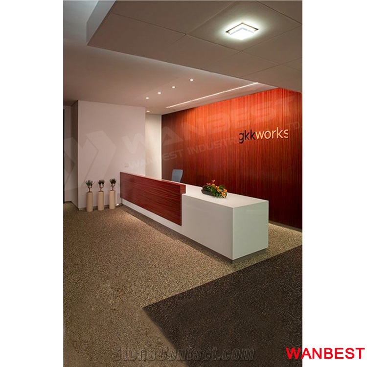 China Artificial Stone Beauty Salon Office Restaurant Reception Desk