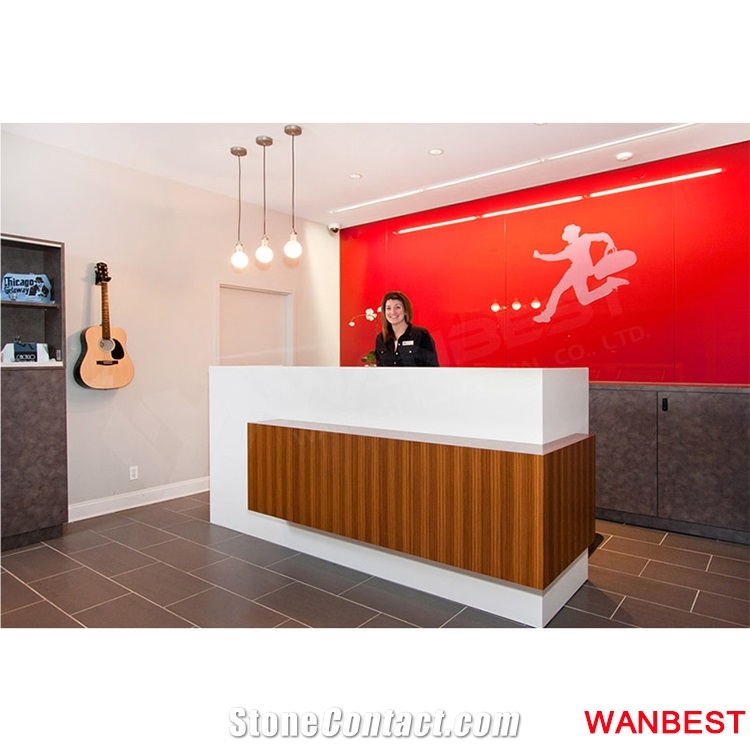 China Artificial Stone Beauty Salon Office Restaurant Reception Desk
