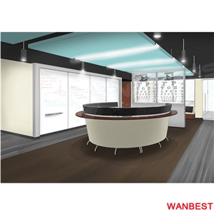China Round Acrylic Office Hotel Nail Salon Reception Desk