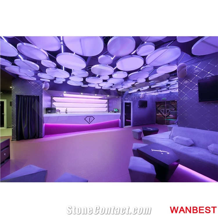 High Glossy Led Artificial Marble Hotel Spa Reception Desk