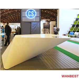Low Price White Cloth Shopping Center Company Spa Reception Desk