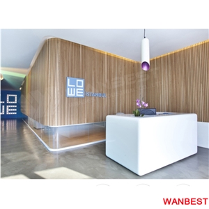 Low Price White Cloth Shopping Center Company Spa Reception Desk