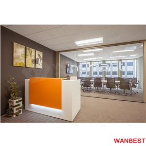 Simple Design Acrylic Led Salon Hotel Clinic Reception Desk