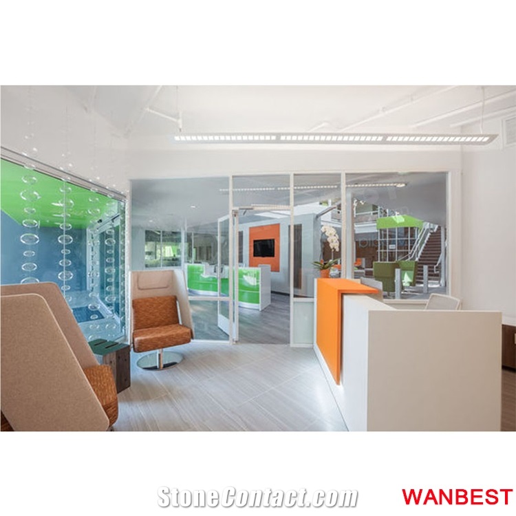 Simple Design Acrylic Led Salon Hotel Clinic Reception Desk