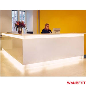 Simple Design Acrylic Led Salon Hotel Clinic Reception Desk