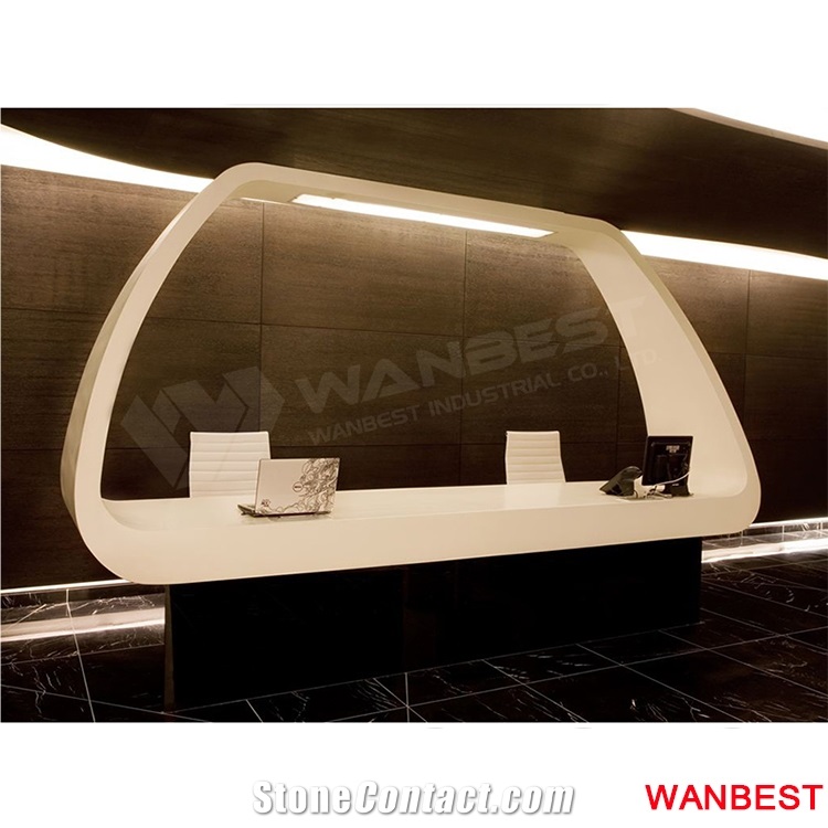 Special Design Artificial Marble Office Hotel Reception Desk