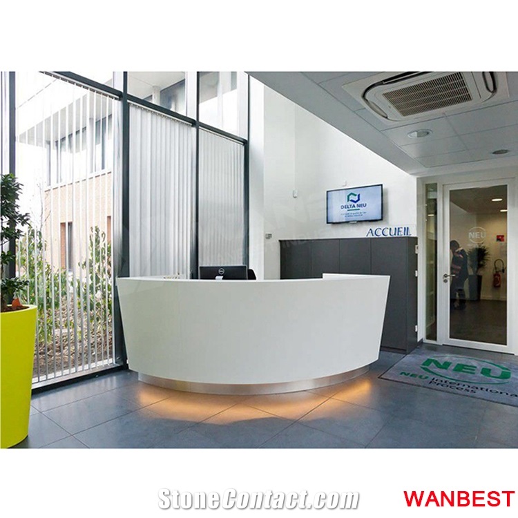 Special Design Artificial Marble Office Hotel Reception Desk
