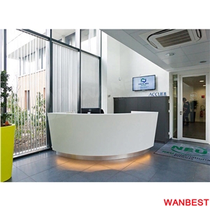 Special Design Artificial Marble Office Hotel Reception Desk