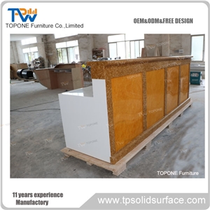 China Factory Office Furniture Acrylic Solid Surface White Reception Counter Tops, Interior Stone Acrylic Solid Surface Office Reception Counter Desk