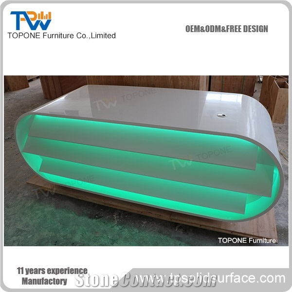 China Factory Office Furniture Acrylic Solid Surface White Reception Counter Tops, Interior Stone Acrylic Solid Surface Office Reception Counter Desk