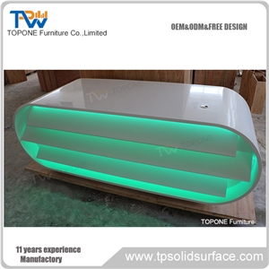 China Factory Office Furniture Acrylic Solid Surface White Reception Counter Tops, Interior Stone Acrylic Solid Surface Office Reception Counter Desk