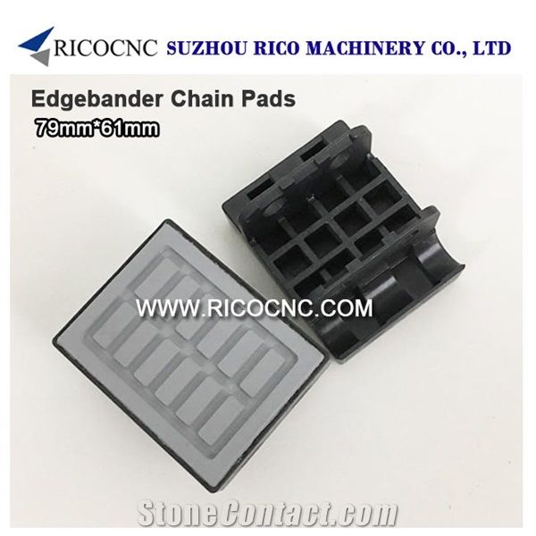 Edgebander Chain Pads 79x61mm, Cnc Track Pads, Rubber Tracking Pads