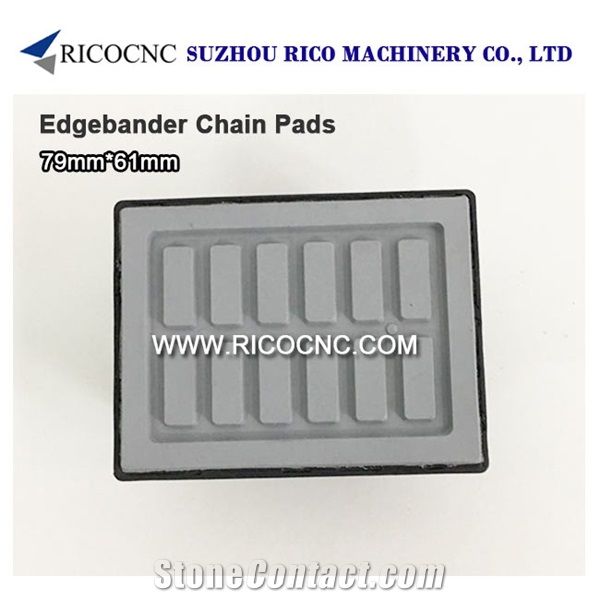Edgebander Chain Pads 79x61mm, Cnc Track Pads, Rubber Tracking Pads
