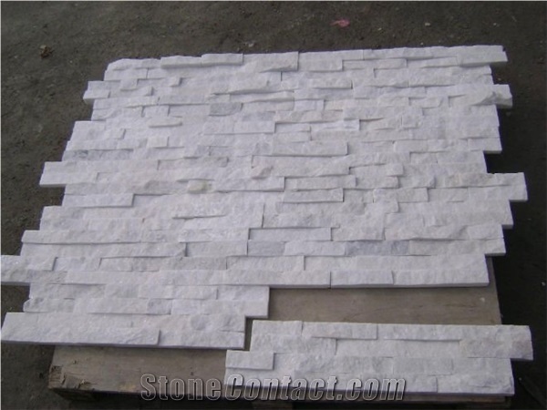 White Quartzite Culture Stone,Natural Ledge,Interior Stone