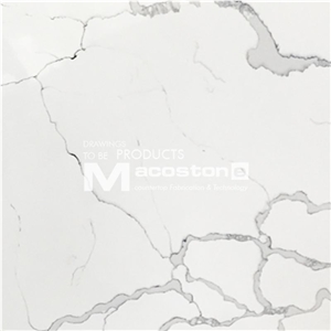 Engineered Calacatta Quartz Stone Slab with Natural Veins