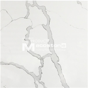 Engineered Calacatta Quartz Stone Slab with Natural Veins