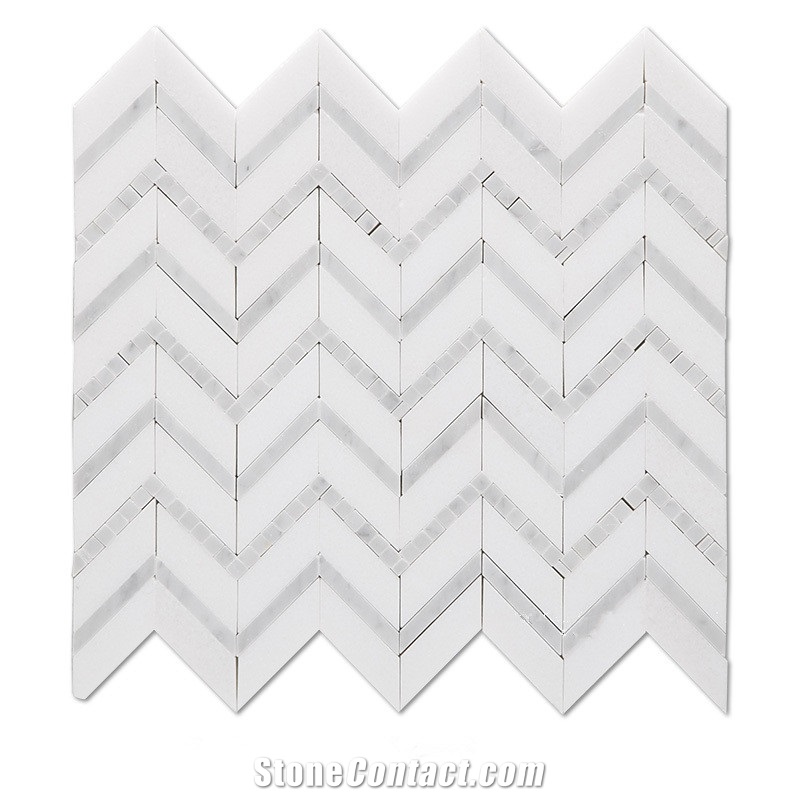 Carrara White Mosaic Polished,White Marble Mosaic Pattern,Professional Mosaic Factory,Mosaic Manufacturer