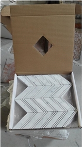 Carrara White Mosaic Polished,White Marble Mosaic Pattern,Professional Mosaic Factory,Mosaic Manufacturer