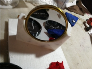 Mirror with Marble Stand,Marble Desk Mirror