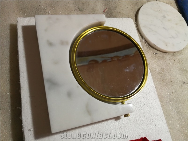 Mirror with Marble Stand,Marble Desk Mirror