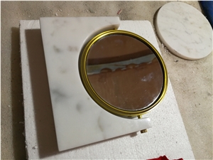 Mirror with Marble Stand,Marble Desk Mirror