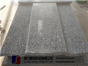 Sea Wave White Granite Tombstone & Monument
