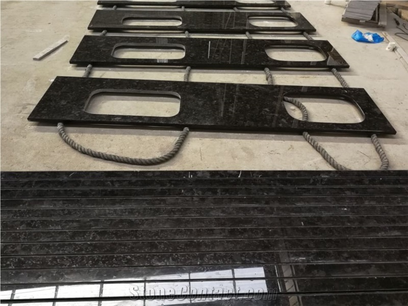 Angola Brown High Glossy Bathroom Countertops,Vanity Top for Hotel