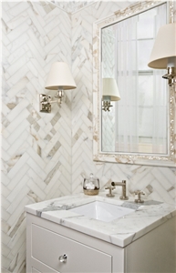 Calacatta Carrara White Marble Bathroom Top,Vanity Top Customzied
