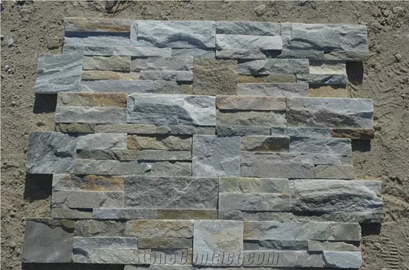China Multicolor Cultured Stone,Slate Wall Cladding,Natural Split Surface Hotel Floor Skirting,Manufactured Outdoor Decoration Design