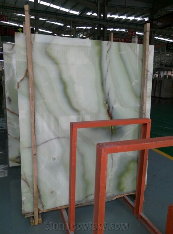 White Jade, Light Green Onyx,Wall and Floor Covering Tiles,French Pattern