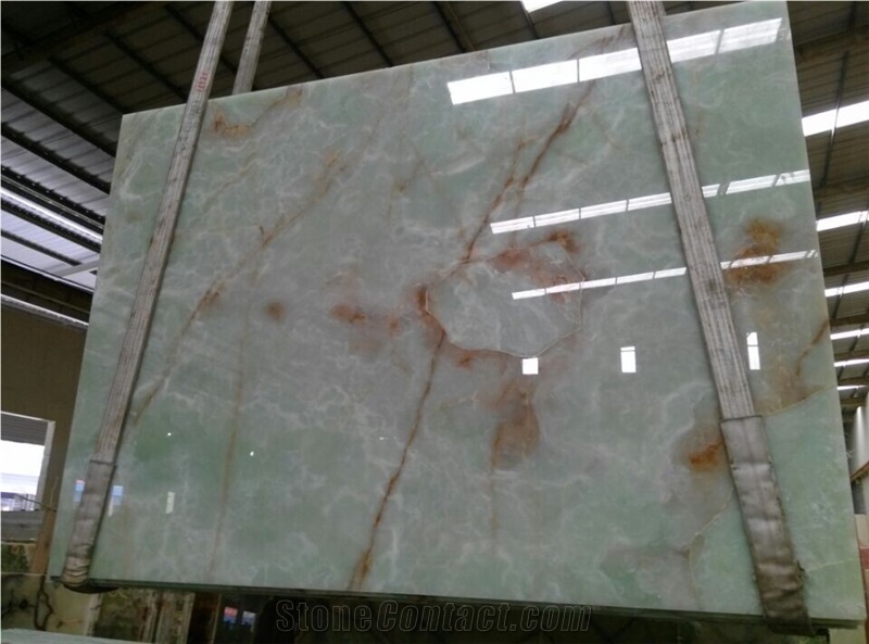 White Jade, Light Green Onyx,Wall and Floor Covering Tiles,French Pattern