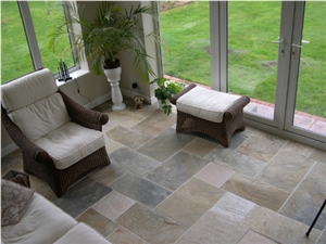 Kota Brown Limestone Pattern Flooring Tiles