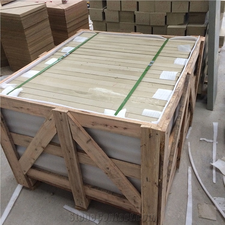 Beige Sandstone Natural Finished China Rough Cube Stone Brick Pavers