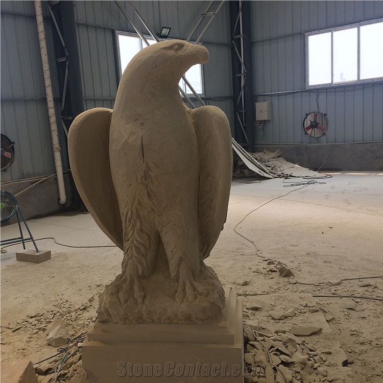 Chinese Hand Carved Sandstone Lion Statue for Sale Customer Size