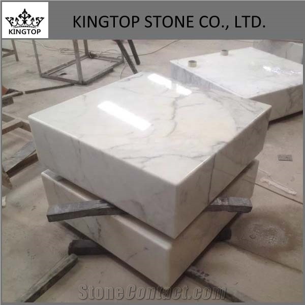 Bianca Carrara and Pietra Grey Table Tops,Counter with Plywood Backing