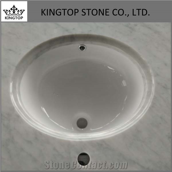 Bianco Di Carrera White Bathroom Vanity Tops