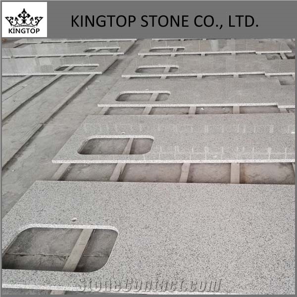 Chinese G655,Tongan White Granite Prefab Kitchen Countertop,Islands Top