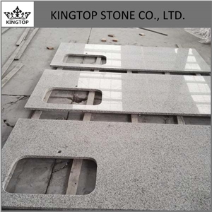 Chinese G655,Tongan White Granite Prefab Kitchen Countertop,Islands Top