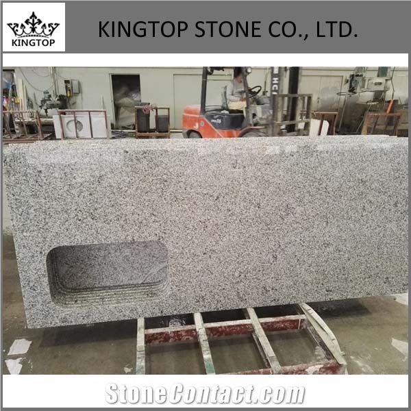 Chinese G655,Tongan White Granite Prefab Kitchen Countertop,Islands Top