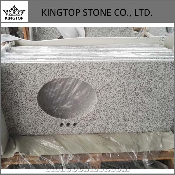 Chinese G655,Tongan White Granite Prefab Kitchen Countertop,Islands Top