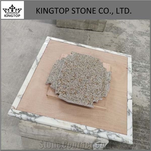 Italy Arabescato White Marble Round and Square Table Top with Plywood