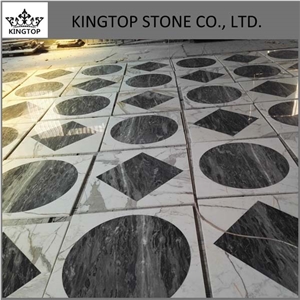 New Bardiglio Cnc Waterjet Medalllion for Floor Tile for Hotel Project New Bardiglio Cnc Waterjet Medalllion for Floor Tile for Hotel Project