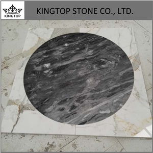 New Bardiglio Cnc Waterjet Medalllion for Floor Tile for Hotel Project