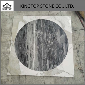New Bardiglio Cnc Waterjet Medalllion for Floor Tile for Hotel Project