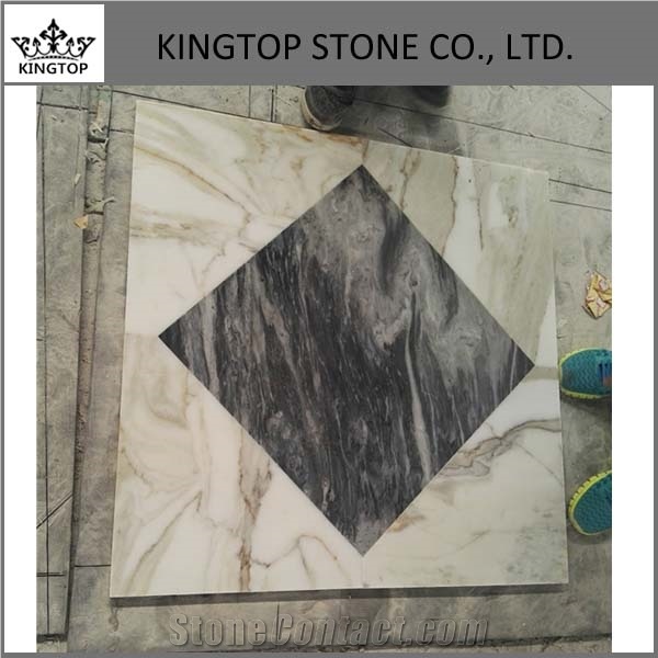New Bardiglio Cnc Waterjet Medalllion for Floor Tile for Hotel Project