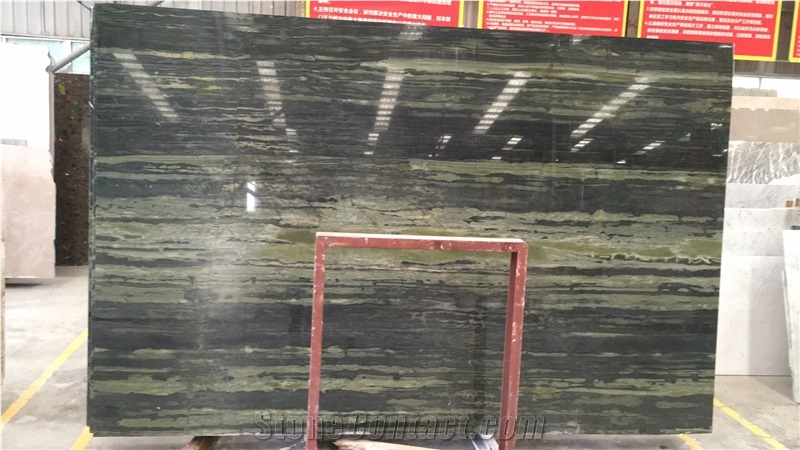 Brazil Green Verde Bamboo Quartzite Slab