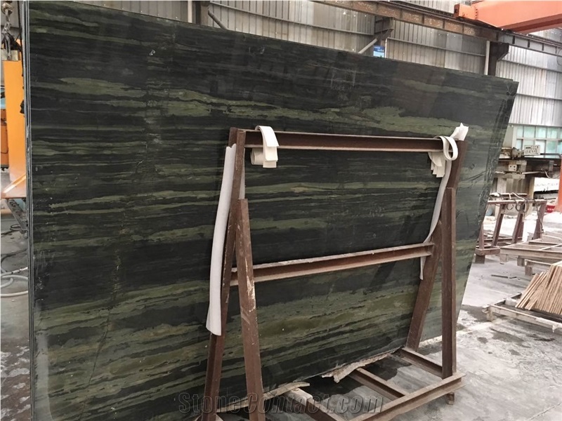 Brazil Green Verde Bamboo Quartzite Slab