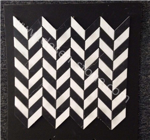 Bianco Carrara White Marble Floor/Wall Mosaic Pattern/Design