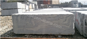 Black Wooden Veins Silver Wave Antique Marble Stone Block