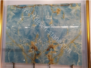 Blue Onyx Stone Slabs&Tiles Wall Covering/Background